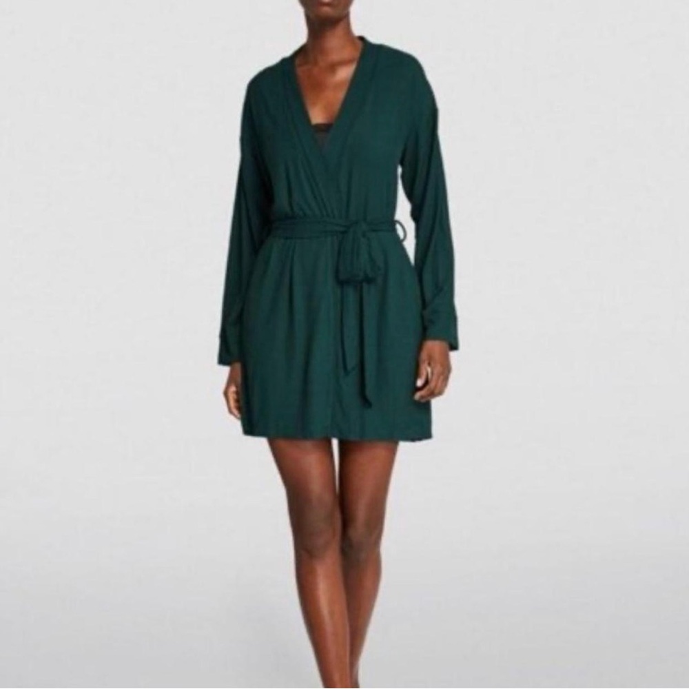 Skims Soft Lounge Rib Short Robe - Picture 5 of 6